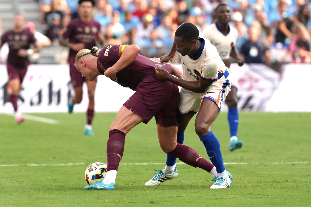 Tosin Adarabioyo will have to be on top of his game against Erling Haaland on Sunday. (Photo by Jason Mowry/Getty Images)