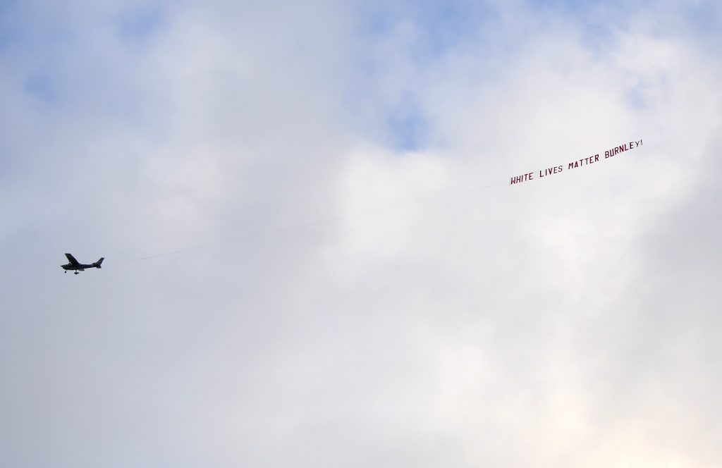 A White Lives Matter was flown over the Etihad last week