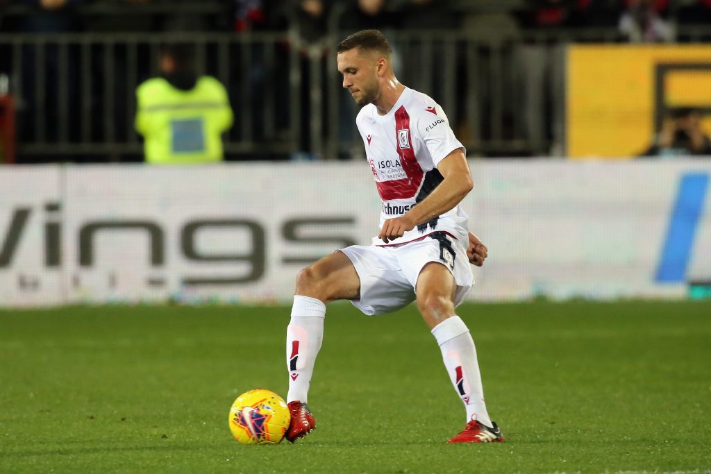 Sebastian Walukiewic in action for Cagliari. (GETTY Images)