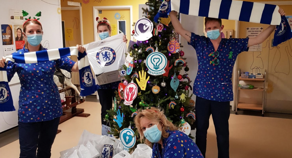 Chelsea-themed gift packages were received at the children’s wards at both Chelsea and Westminster Hospital