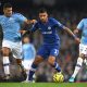 Emerson Palmieri of Chelsea in action against Manchester City.