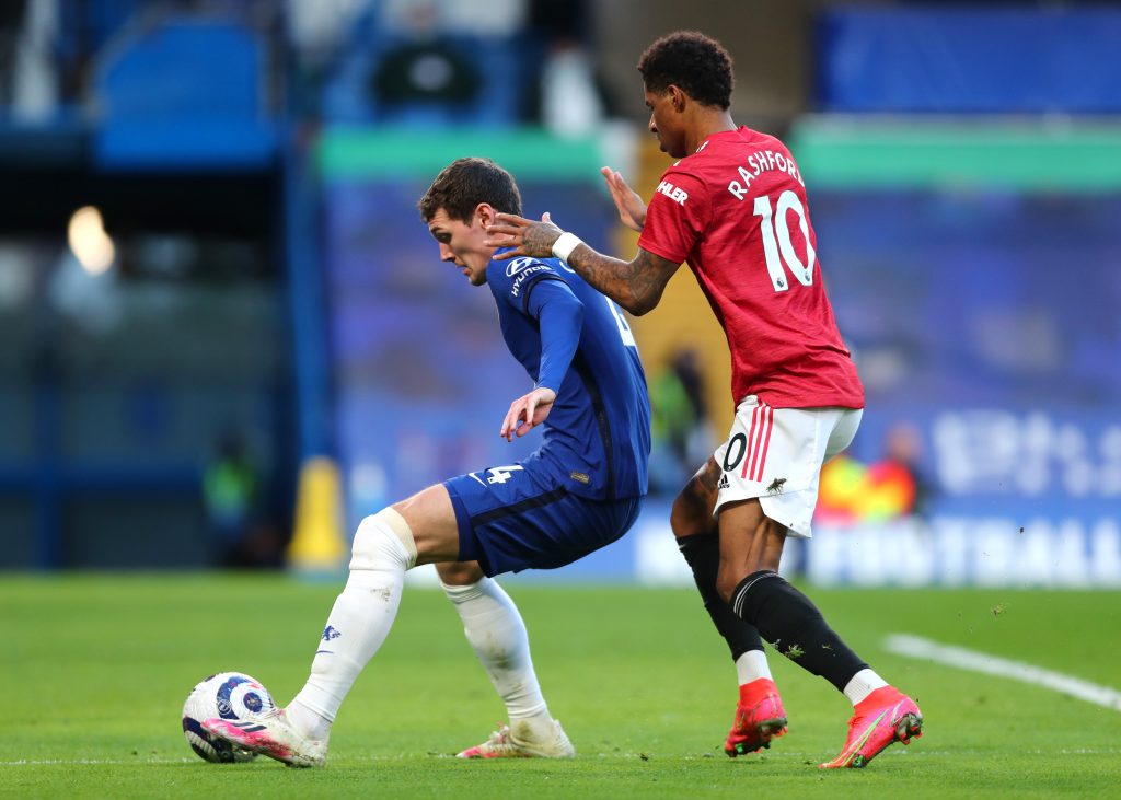 Andreas Christensen in action for Chelsea against Manchester United. (GETTY Images)