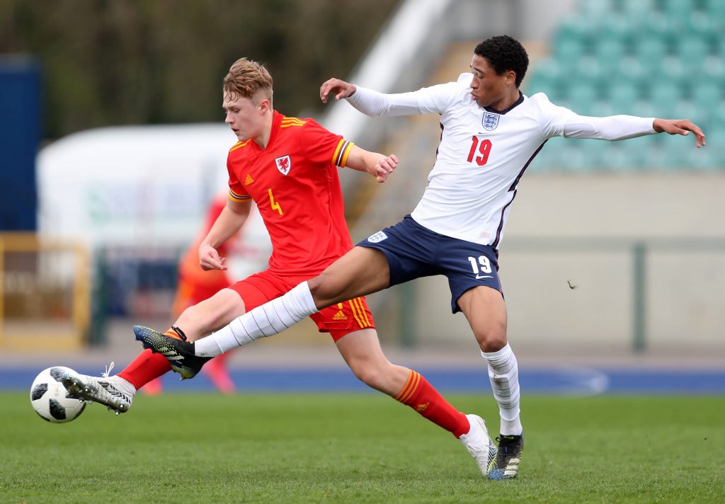 Daniel Jebbison in action for England U18 against Wales U18 earlier this year.