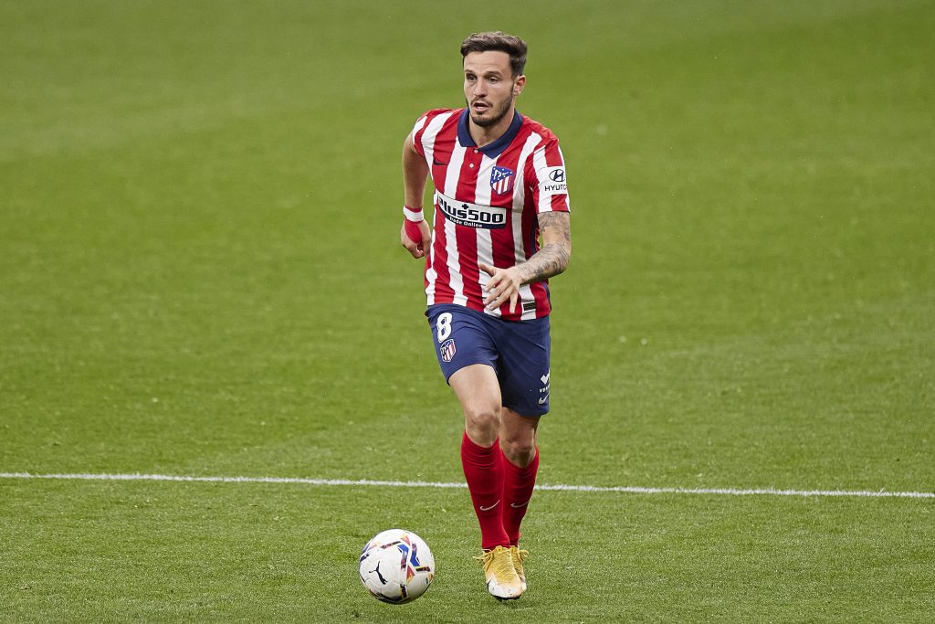 Saul Niguez of Atletico Madrid is eyed by Chelsea in the summer transfer window.