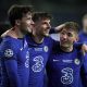 Mason Mount with Billy Gilmour right and Ben Chilwell of Chelsea (imago Images)