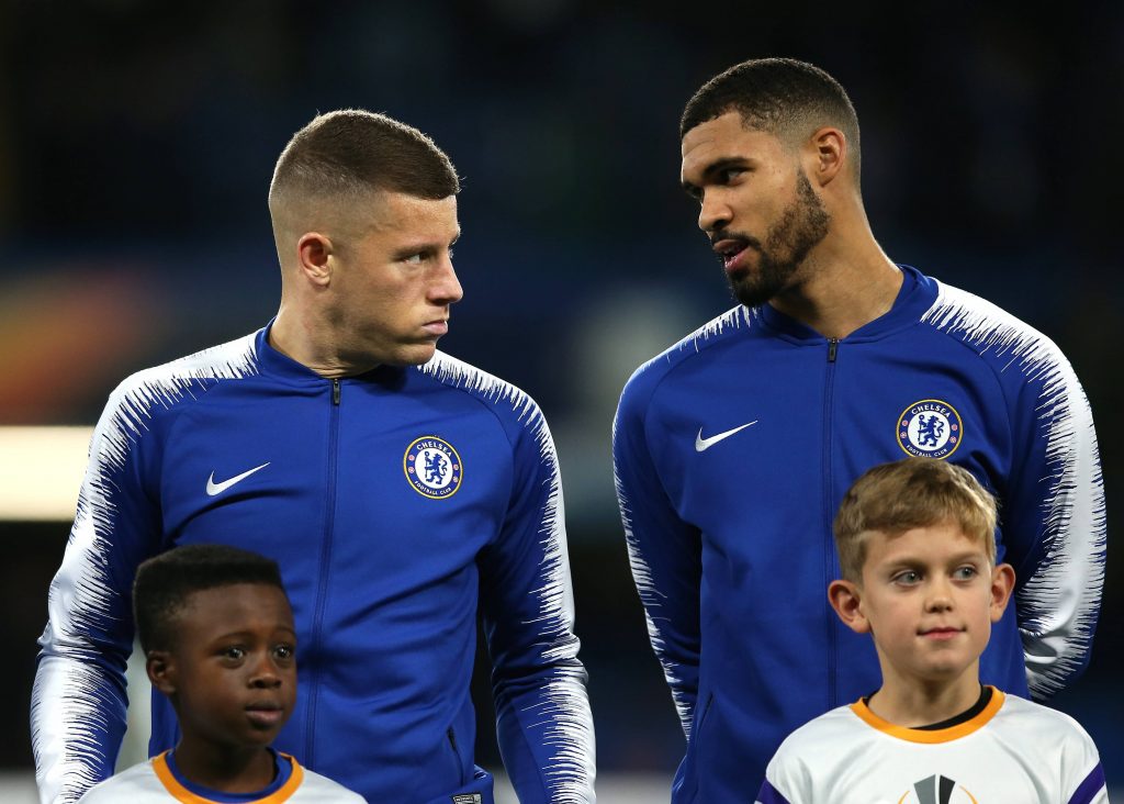 Ross Barkley and Ruben Loftus-Cheek chatting before a game. (imago Images)