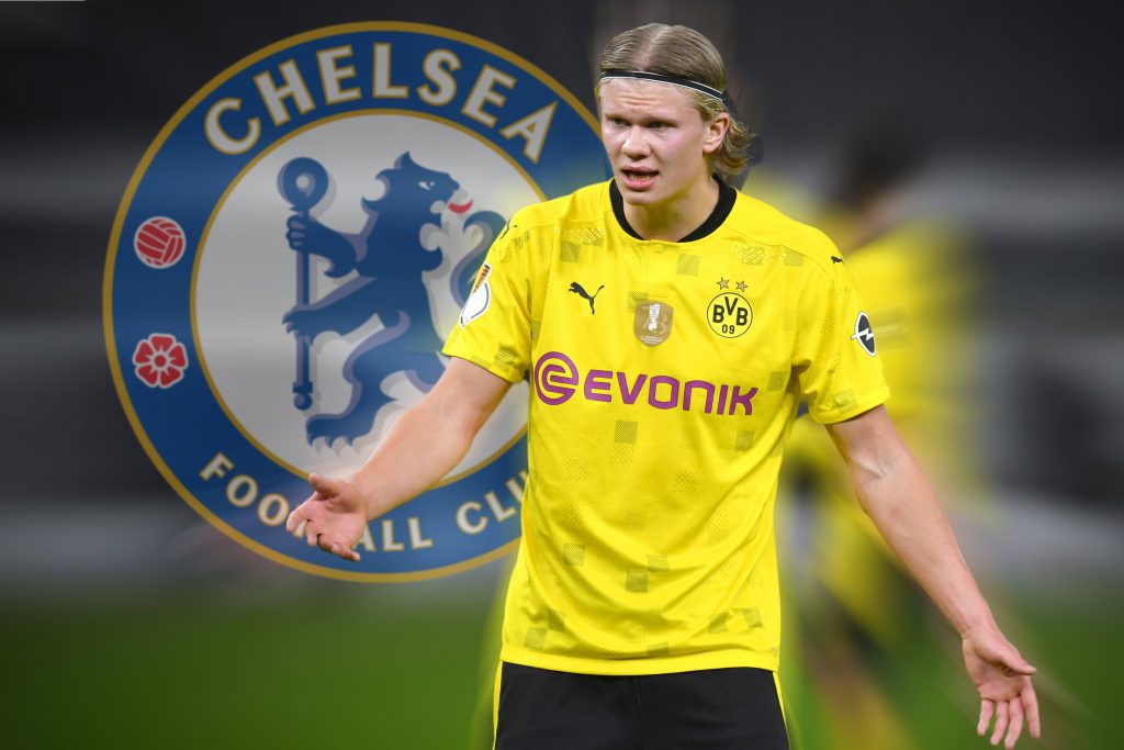 Erling Haaland is linked with a move to Chelsea.