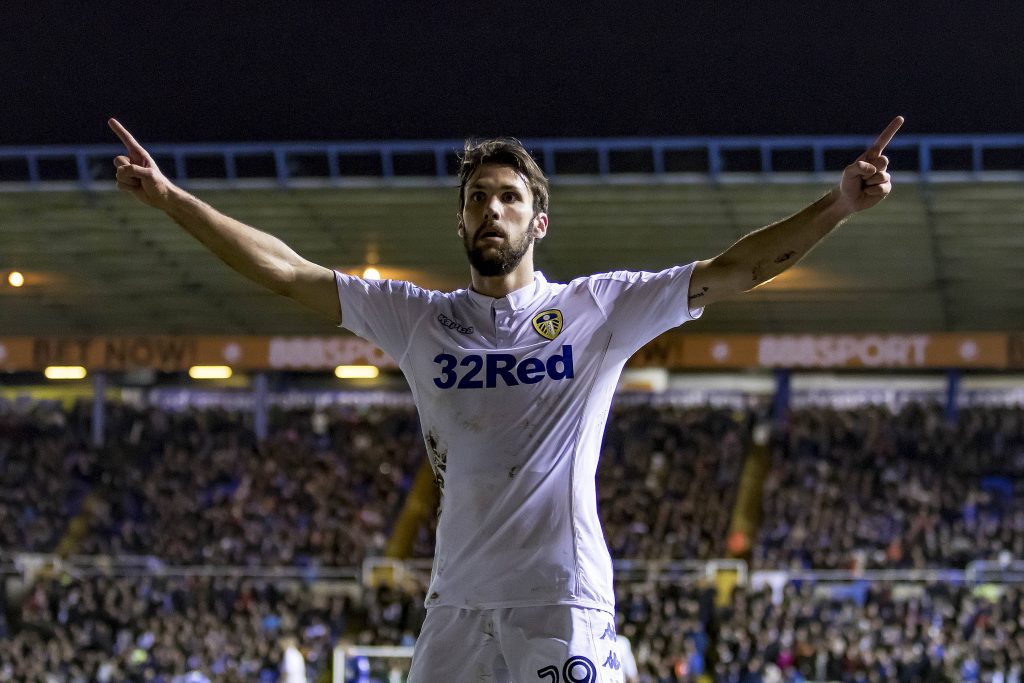 Alfonso Pedraza during his loan spell at Leeds United in the Championship.