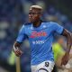 Victor Osimhen of SSC Napoli during the Serie A 2021/2022 football match between SSC Napoli and Cagliari Calcio.