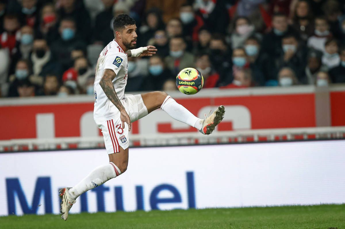 Emerson Palmieri in action for Lyon.