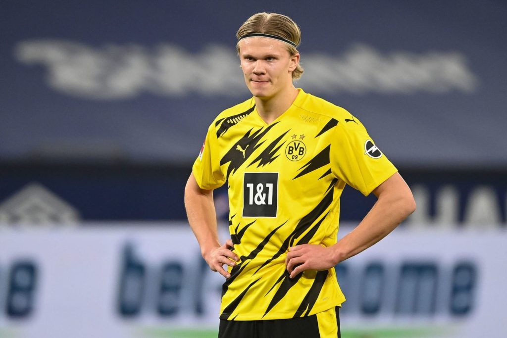 Chelsea target Erling Haaland on his way to Manchester City.