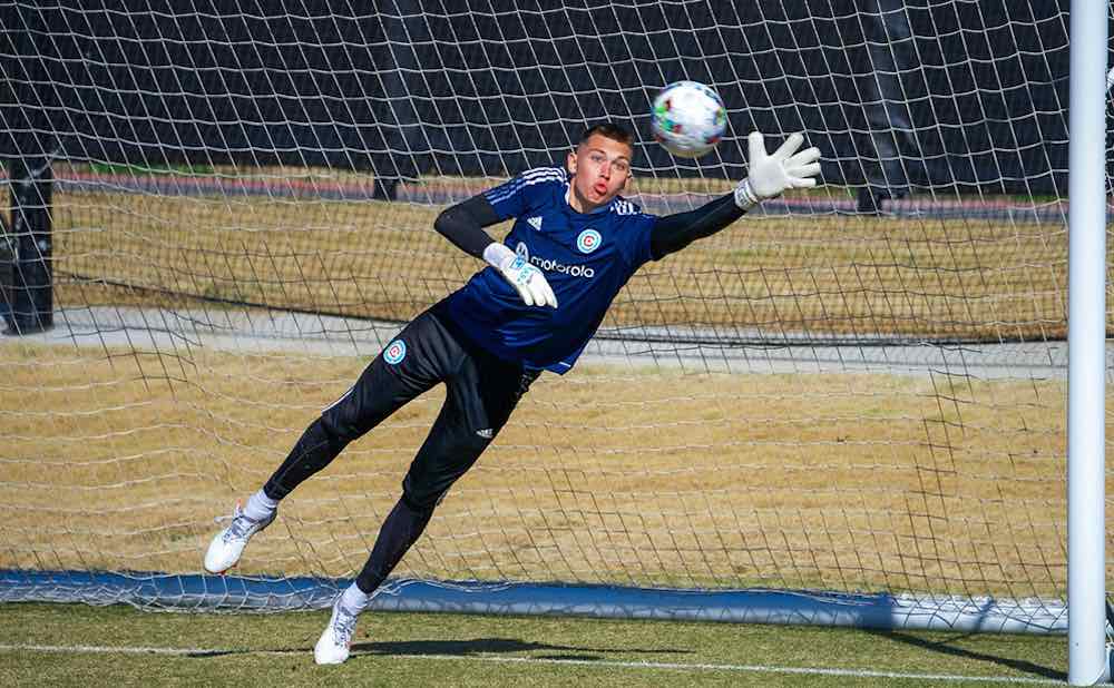 Gabriel Slonina in practice. (Credit: worldfootballindex.com)