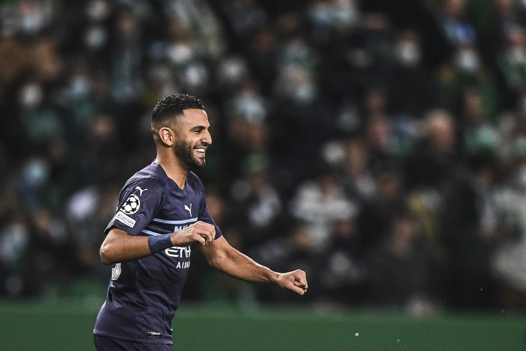 Transfer News: AC Milan are leading the race for Manchester City star Riyad Mahrez amid interest from Chelsea.  (Photo by PATRICIA DE MELO MOREIRA/AFP via Getty Images)