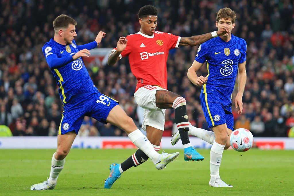 Chelsea could not get the better of Man United. (Photo by LINDSEY PARNABY/AFP via Getty Images)