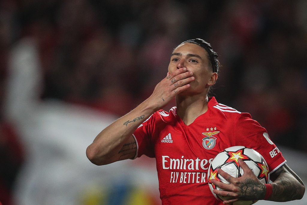 Chelsea among clubs leading the transfer race for Benfica striker Darwin Nunez. (Photo by CARLOS COSTA/AFP via Getty Images)