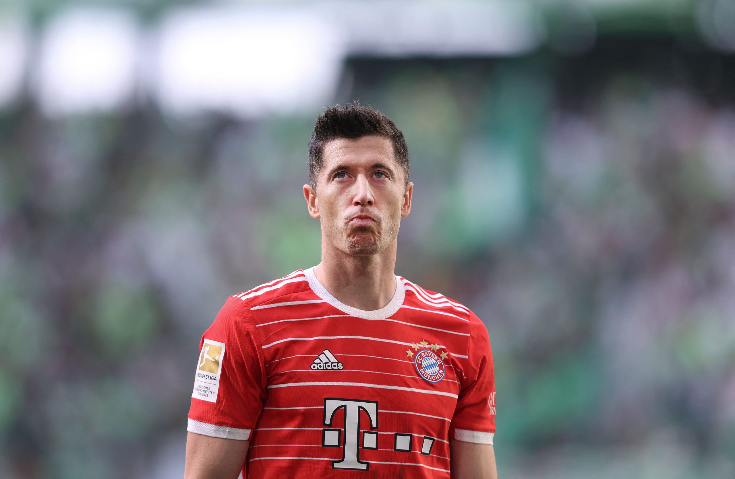 Robert Lewandowski still gives priority to Barcelona move. (Photo by RONNY HARTMANN/AFP via Getty Images)