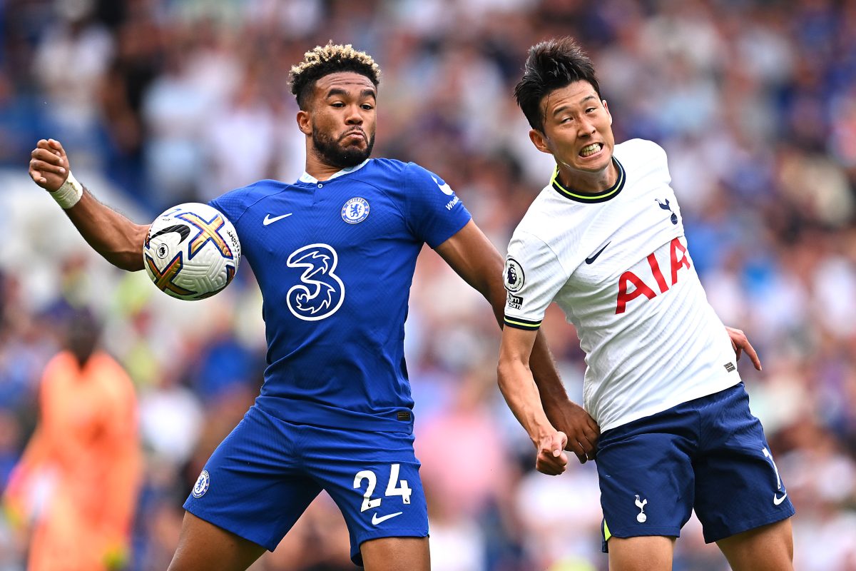 Kyle Walker lavishes praise on Chelsea full-back Reece James. (Photo by Clive Mason/Getty Images)