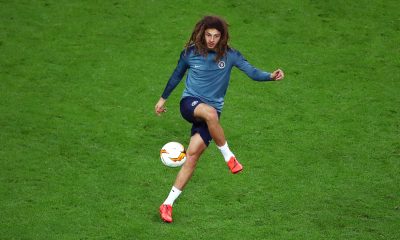 Ethan Ampadu of Chelsea trains before the UEFA Europa League final. (Photo by Francois Nel/Getty Images)