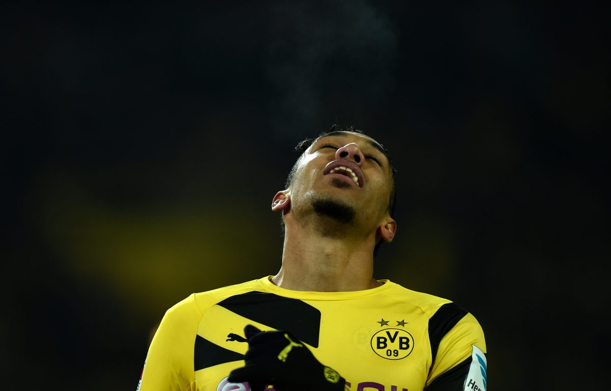 Pierre-Emerick Aubameyang during his time in the Bundesliga with Borussia Dortmund. (Photo by PATRIK STOLLARZ/AFP via Getty Images)