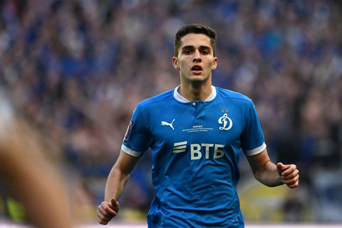 Chelsea are still in talks with Dynamo Moscow to sign midfielder Arsen Zakharyan. (Photo by KIRILL KUDRYAVTSEV/AFP via Getty Images)