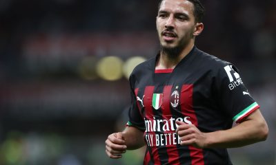 Ismael Bennacer of AC Milan looks on during a Serie A match against SSC Napoli.