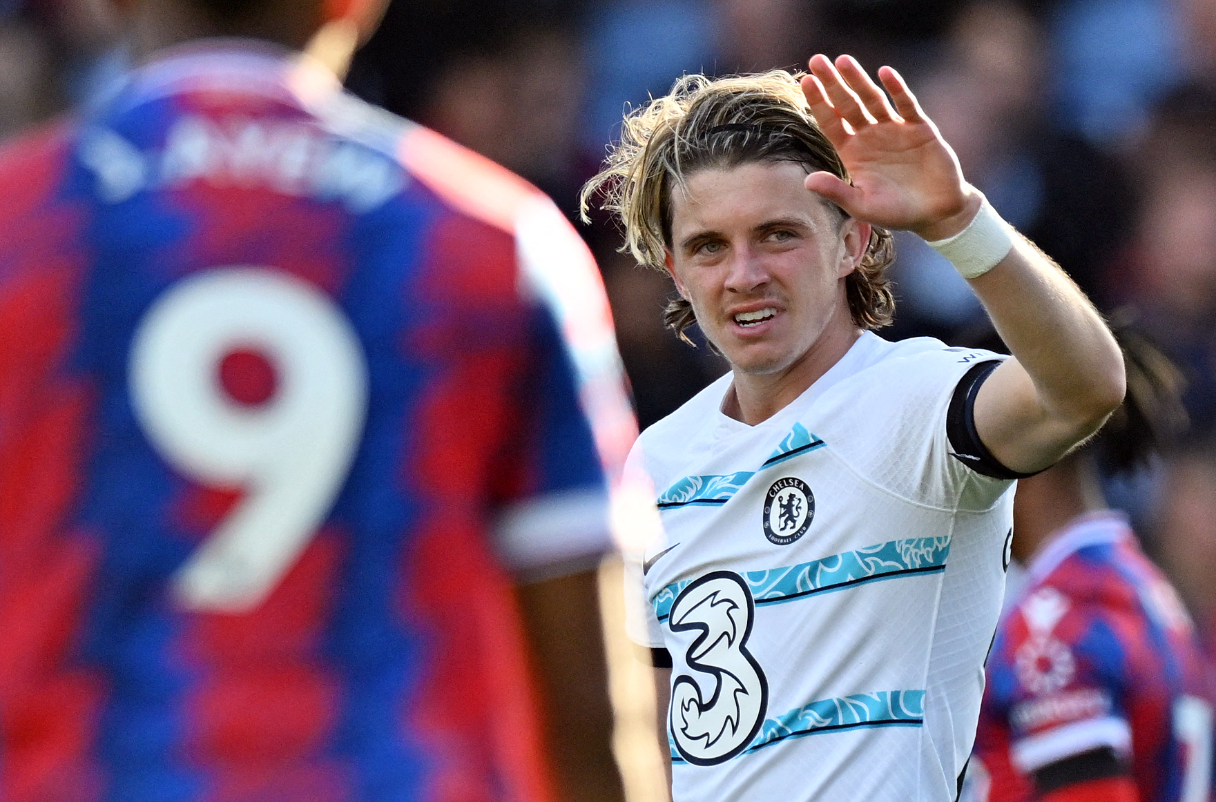 Chelsea’s Conor Gallagher scored his first goal for the club in a win against Crystal Palace. (Photo by GLYN KIRK/AFP via Getty Images)