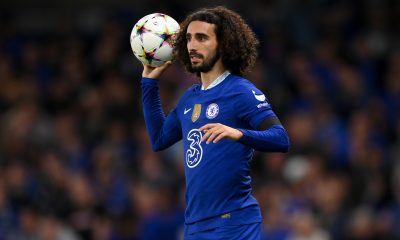 Marc Cucurella of Chelsea in action against RB Salzburg in the UEFA Champions League.
