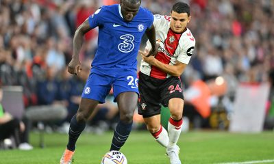 Mohamed Elyounoussi vies for possession with Chelsea defender, Kalidou Koulibaly.