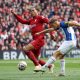 Brighton's Leandro Trossard in action against Liverpool.