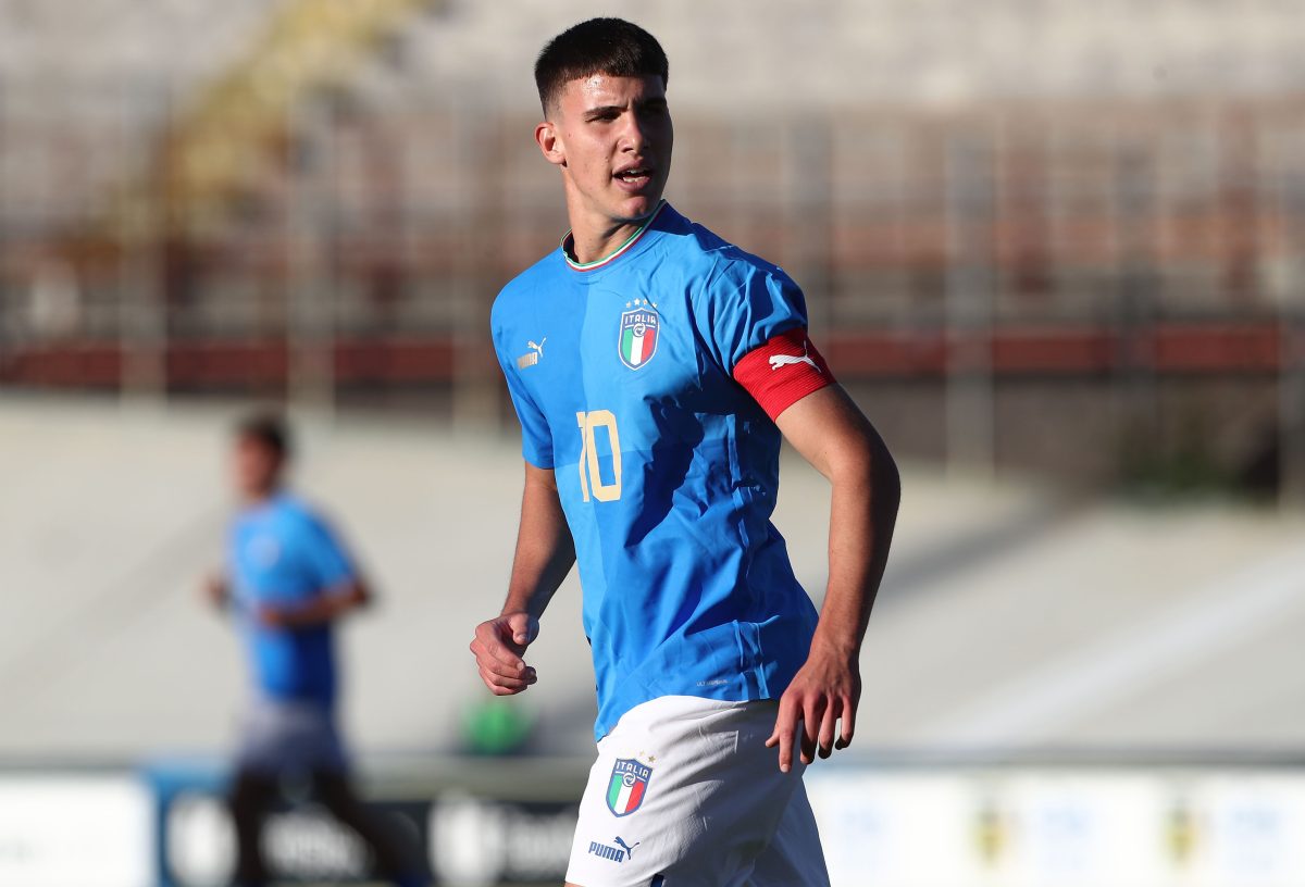 Cesare Casadei of Italy looks on during the International Friendly Match between Italy U20 and Switzerland U20