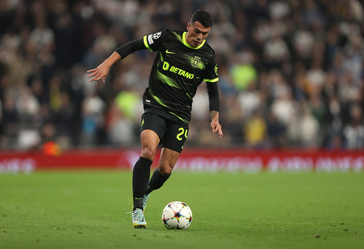 Pedro Porro admits being happy at Sporting CP amidst Chelsea links.  (Photo by Julian Finney/Getty Images)