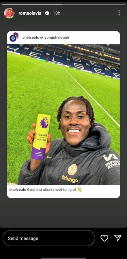 Struggling Chelsea star approves Trevoh Chalobah's match winning display against Tottenham. 